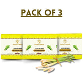 Vagad’s Herbal Lemongrass Soap – Energizing Citrus Cleanser with Natural Lemongrass Extracts | Refreshes & Revives Skin | Paraben-Free & Sulphate-Free - 125gm (Pack of 3)