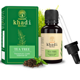 Vagad's Khadi 100% Pure & Natural Tea Tree Essential Oil – Therapeutic Grade Antibacterial Oil for Acne, Skin, Hair, Aromatherapy & Home Care (Steam Distilled, No Additives) - 15ml