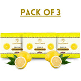 Herbal Lemon Soap – Refreshing & Brightening Herbal Cleanser with Natural Lemon Extract | Deep Cleansing Bathing Bar for Oily & Dull Skin | Paraben-Free, Sulphate-Free - 125gm (Pack of 3)