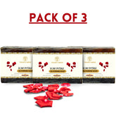 Vagad's Herbal Rose Honey with Rose Petal Soap | Natural Handmade Soap for Glowing, Smooth & Hydrated Skin | Gentle Cleansing with Mild Antiseptic Benefits | Paraben & Sulphate Free - 125gm (Pack of 3)