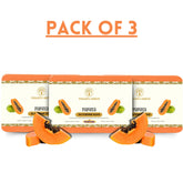 Vagad's Herbal Papaya Soap | Natural Handmade Soap for Skin Brightening & Gentle Exfoliation | With Papaya Enzymes | Paraben & Sulphate Free Bath Bar - 125gm (Pack of 3)