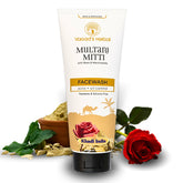 Vagad’s Khadi Herbal Multani Mitti Face Wash with Rose & Niacinamide – Deep Cleanse & Pore Refining - 100gm
