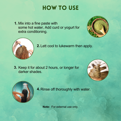 Vagad's Pure and Organic Henna Powder – Herbal Hair & Skin Dye with Conditioning – 100g