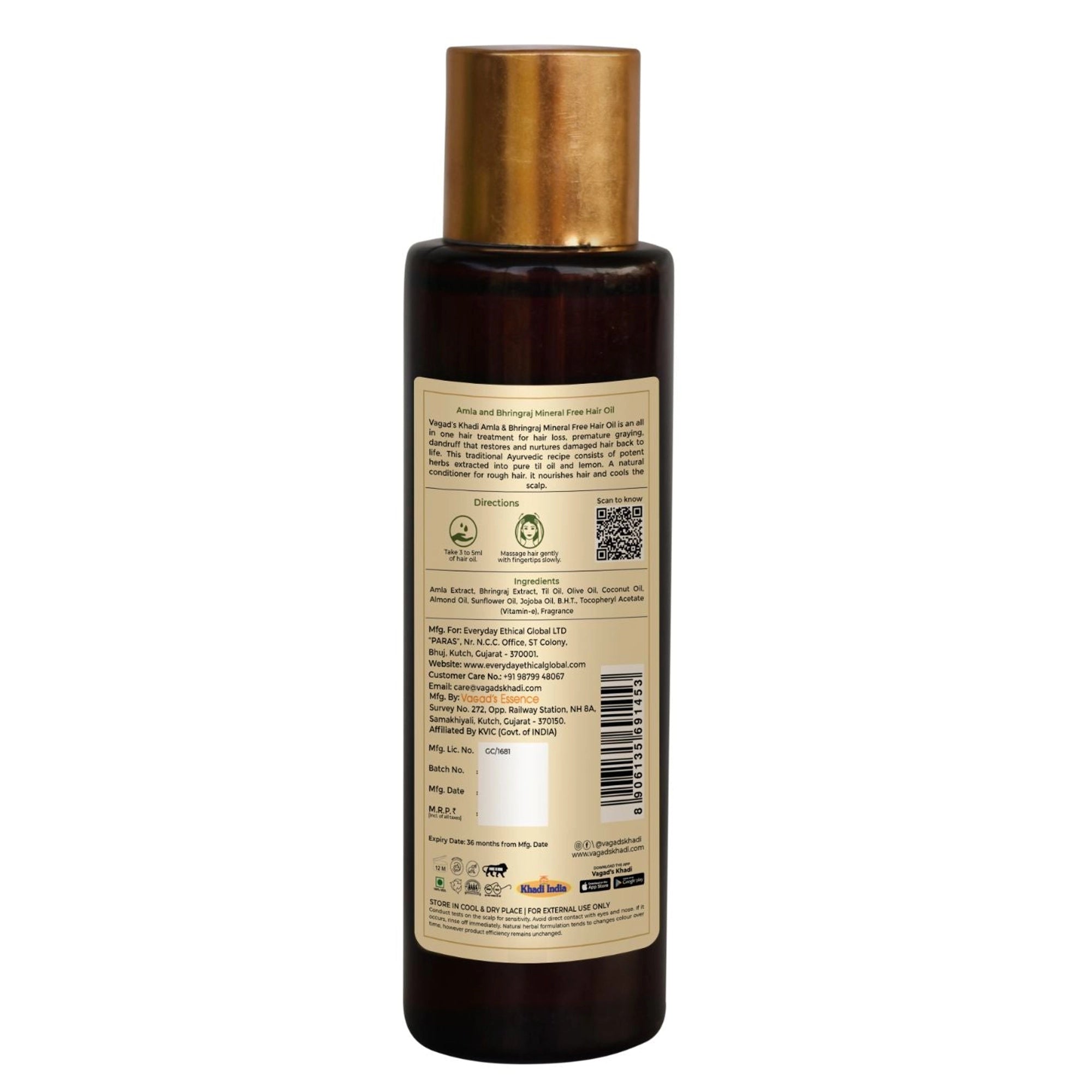 Amla & Bhringraj Mineral Free Hair Oil