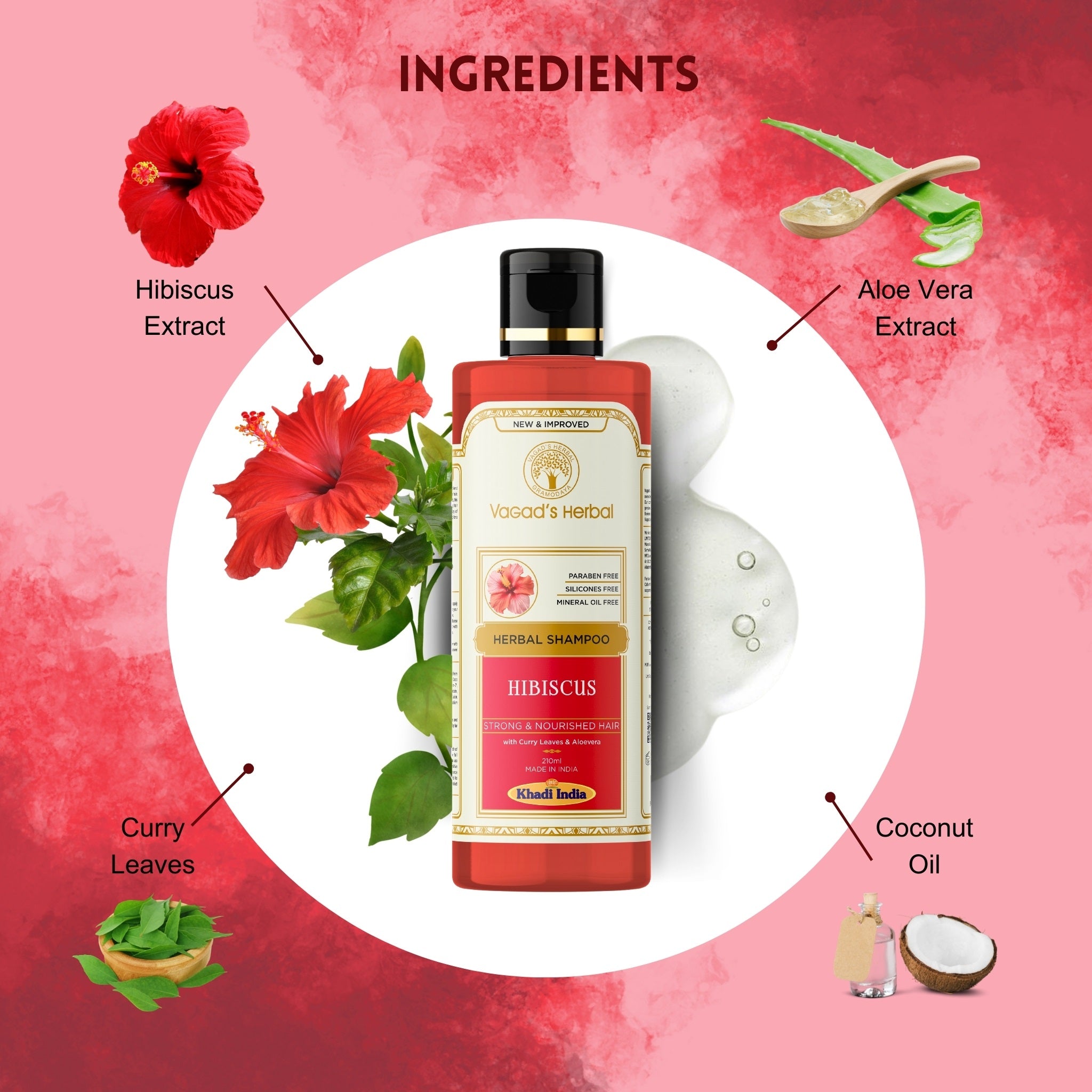 Khadi Herbal Hibiscus Shampoo with Aloe vera