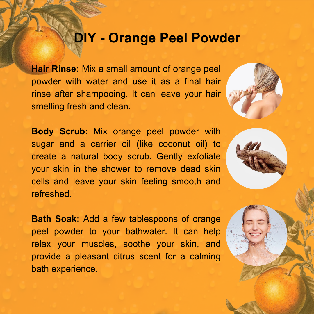 Orange Peel Powder | Natural DIY Face Pack with Orange Peel base