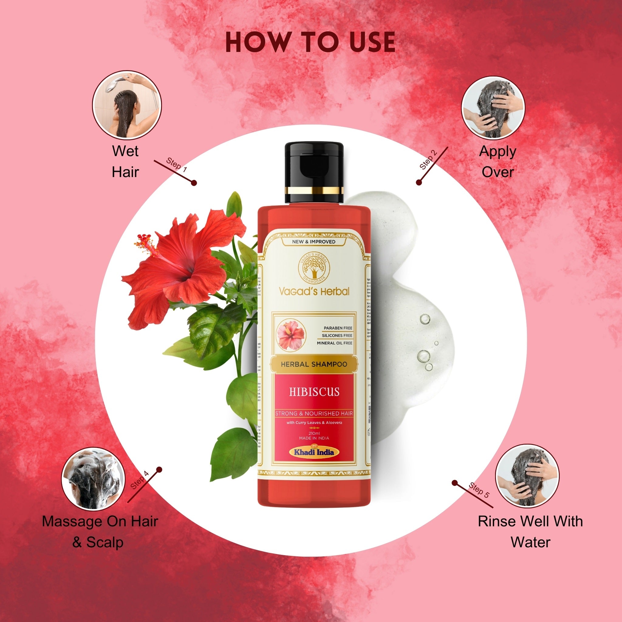 Khadi Herbal Hibiscus Shampoo with Aloe vera