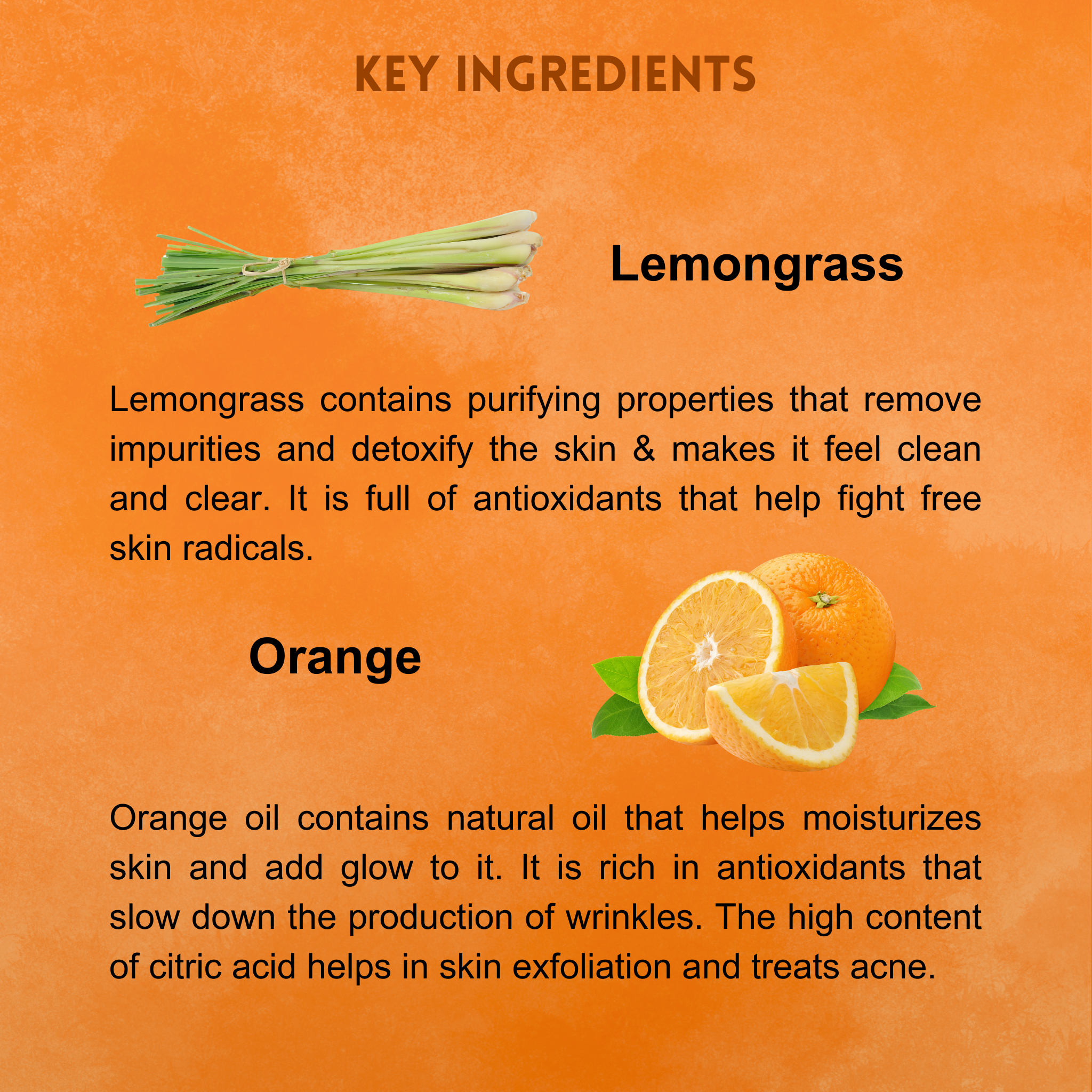 Orange & Lemongrass Face Wash