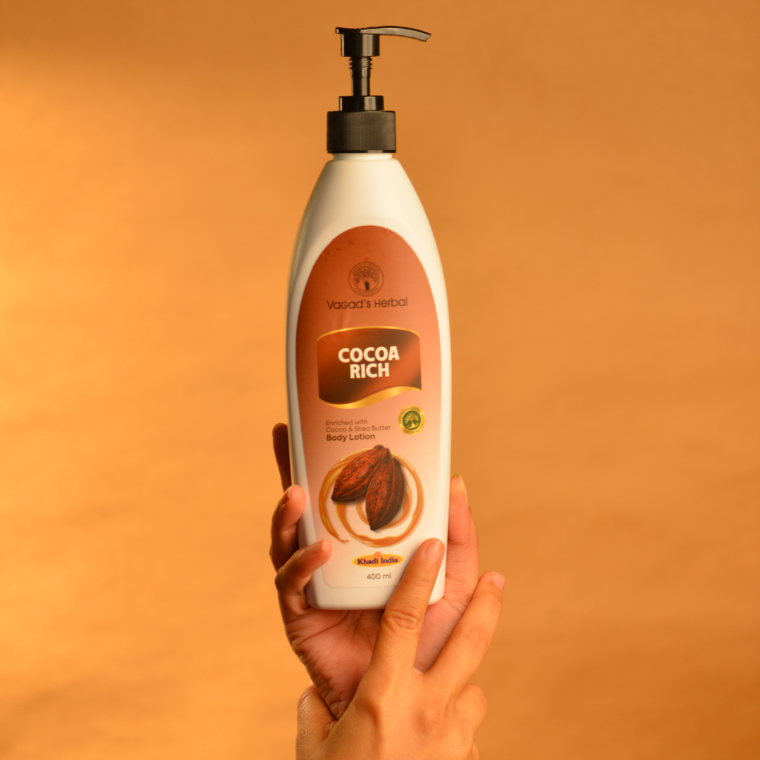 Vagad’s Cocoa Rich Body Lotion – Deep Moisturizing Lotion with Cocoa Butter for Soft, Smooth & Hydrated Skin - 400ml