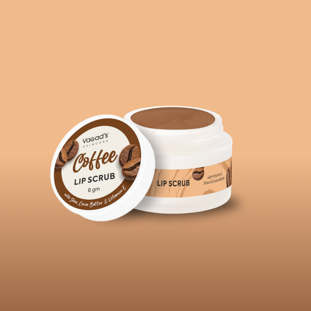 Coffee Lip Scrub for Dark Lips, Exfoliation & Lightening – Natural Lip Brightener with Coffee, Sugar & Oils for Smooth, Soft, Pink Lips- 8gm