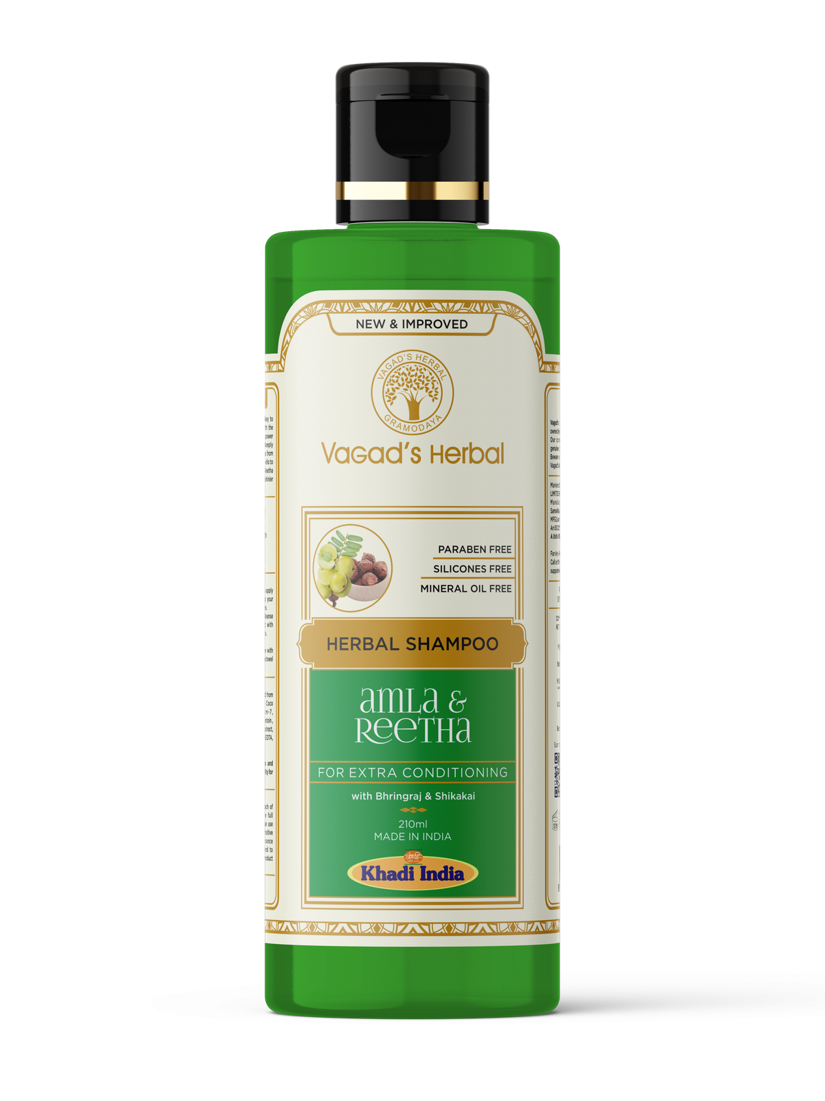 Vagad's Herbal Amla Reetha Shampoo | For Extra Conditioning - 210ml