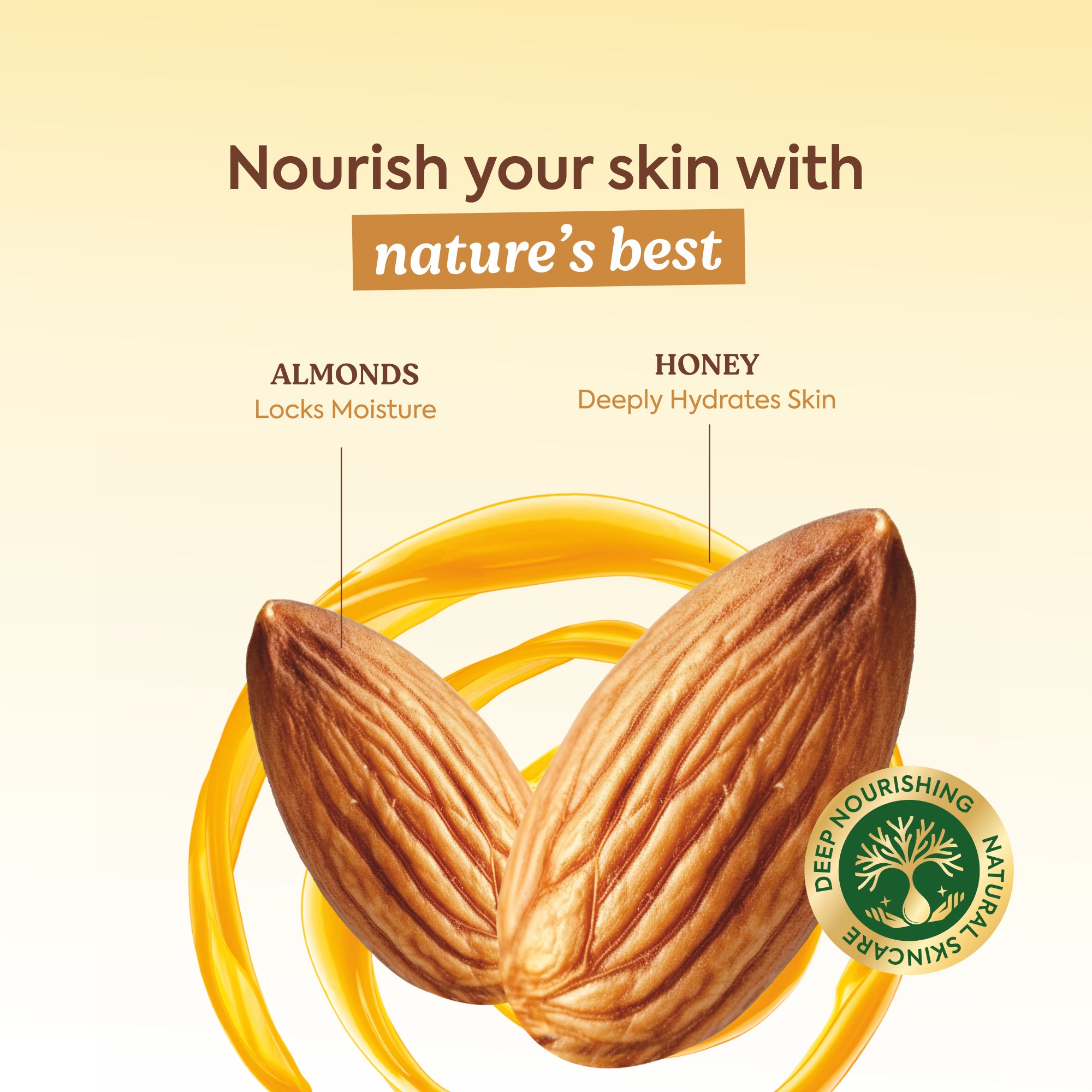 Vagad’s Almond & Honey Body Lotion – Deep Moisturizing Lotion for Dry Skin with Sweet Almond Oil & Honey – Skin Softening & Glow Enhancing Formula – 400ml
