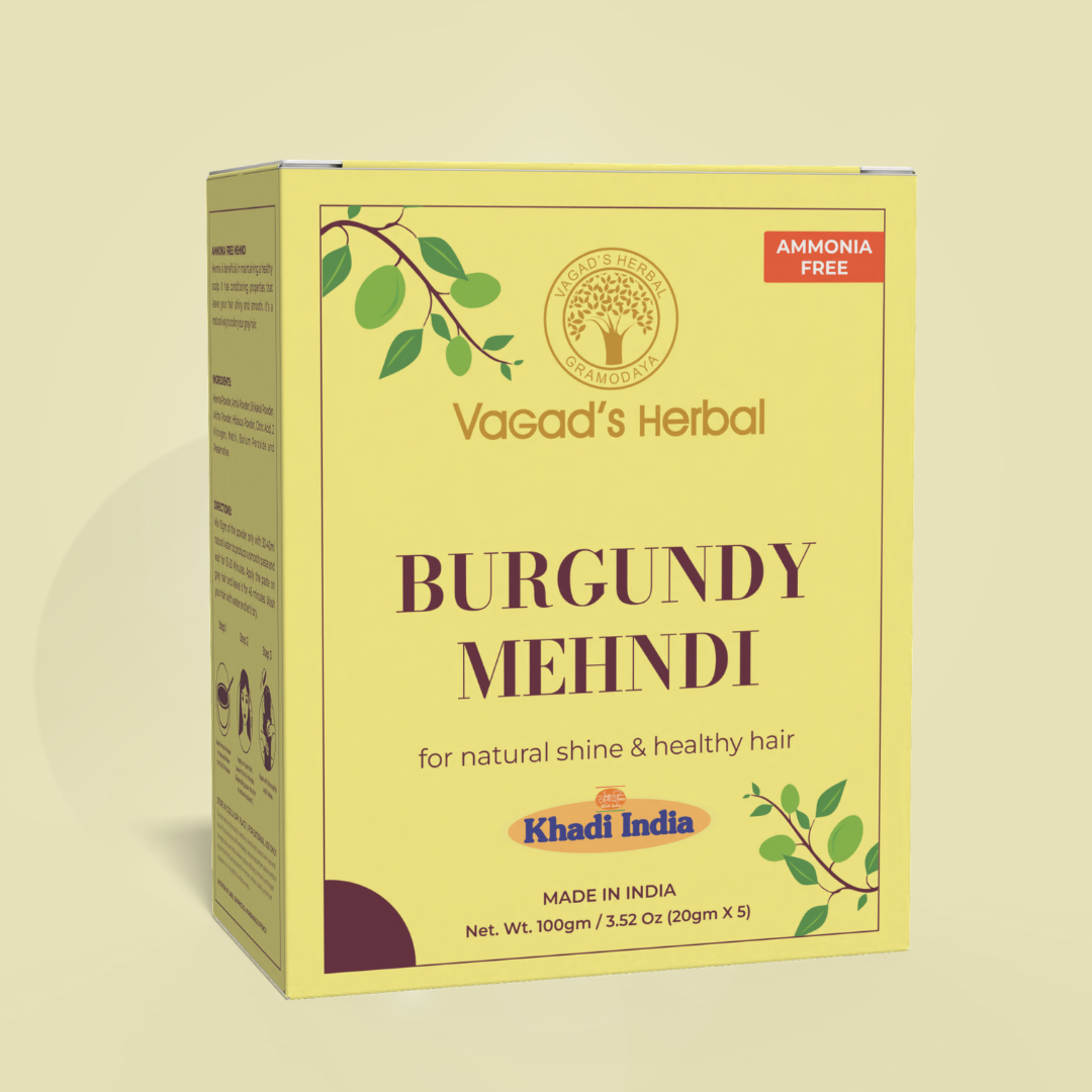 Herbal Burgundy Hair Mehndi Promotes Hair Growth | Covers Gray Hair- 100gm