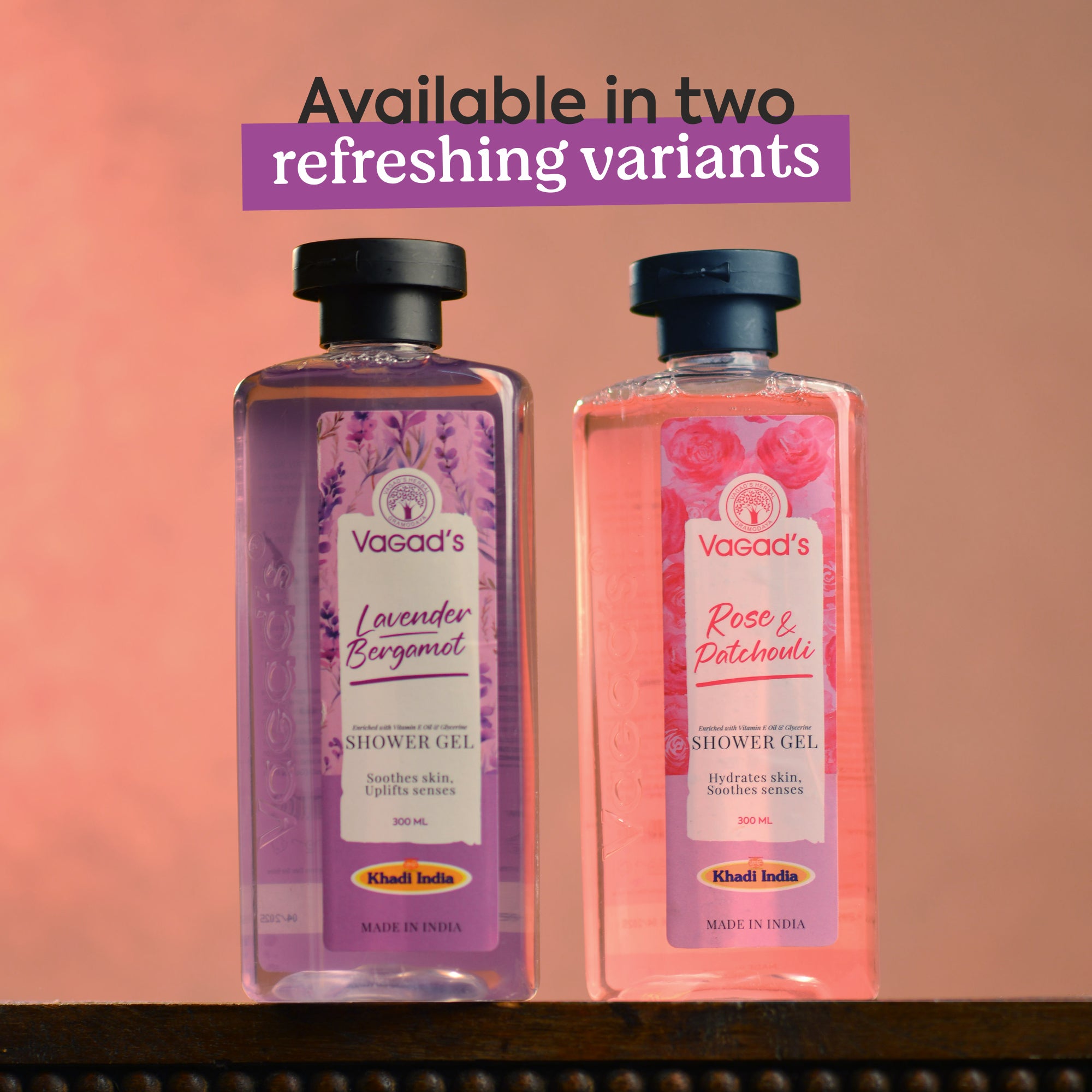 Herbal Lavender Bergamot Shower Gel | Soothes skin Uplifts senses | Enriched with Vitamin E Oil & Glycerine | 300 ML