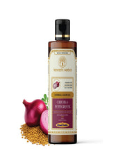 Vagad's Herbal Onion & Fenugreek Hair Oil for Hair Fall Control & Hair Growth – 100% Natural Oil with Bhringraj, Amla & Coconut – 210ml