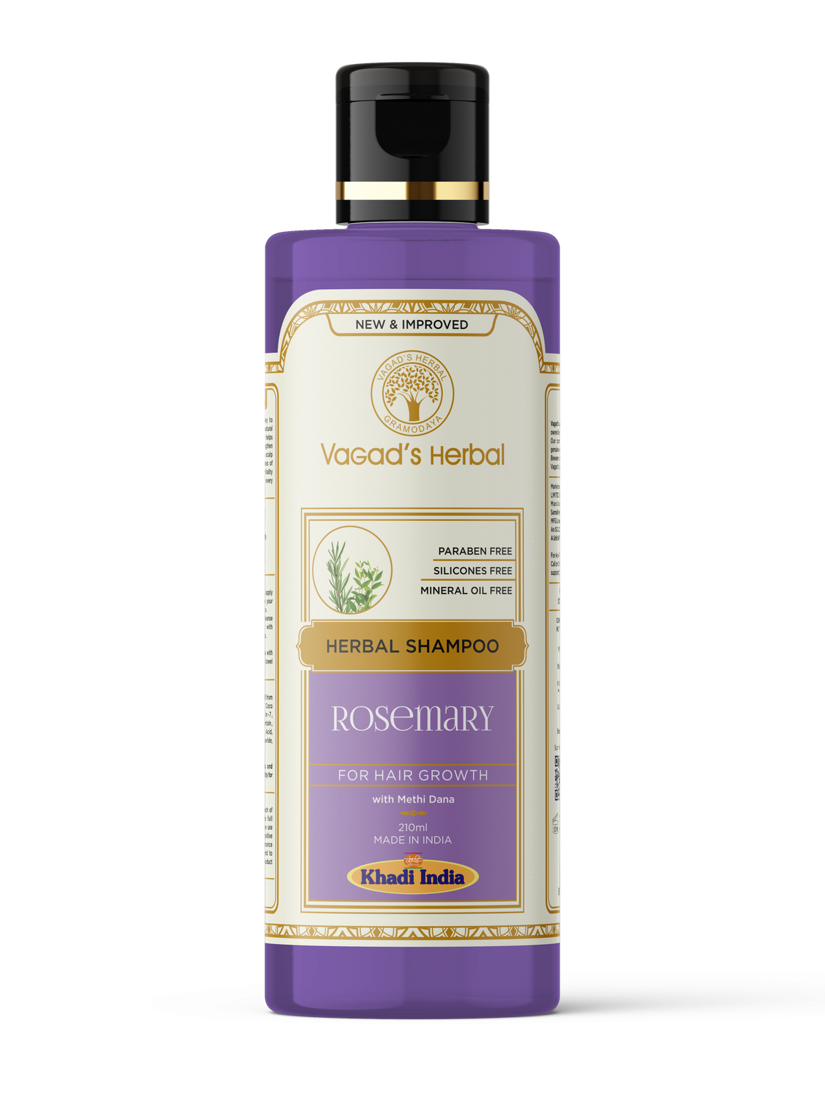 Vagad's Herbal Rosemary Shampoo - Invigorating Hair Care for Healthy Tresses 210ml