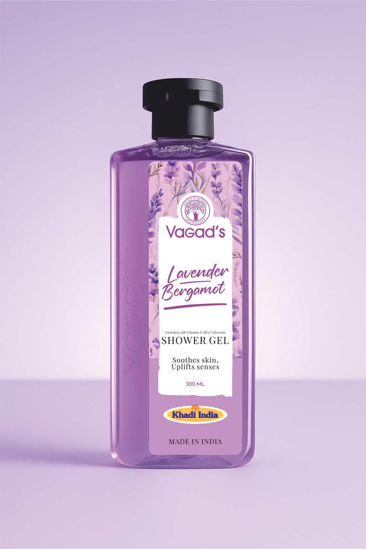 Herbal Lavender Bergamot Shower Gel | Soothes skin Uplifts senses | Enriched with Vitamin E Oil & Glycerine | 300 ML