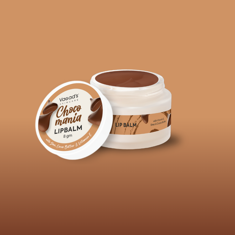 Vagad's Choco Mania Lip Balm - 8g, Decadent Chocolate-Infused Lip Care