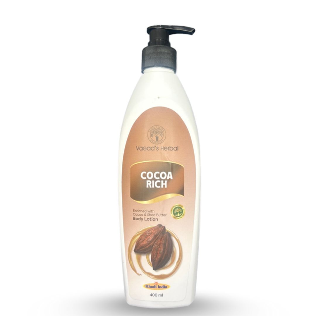 Vagad’s Cocoa Rich Body Lotion – Deep Moisturizing Lotion with Cocoa Butter for Soft, Smooth & Hydrated Skin - 400ml