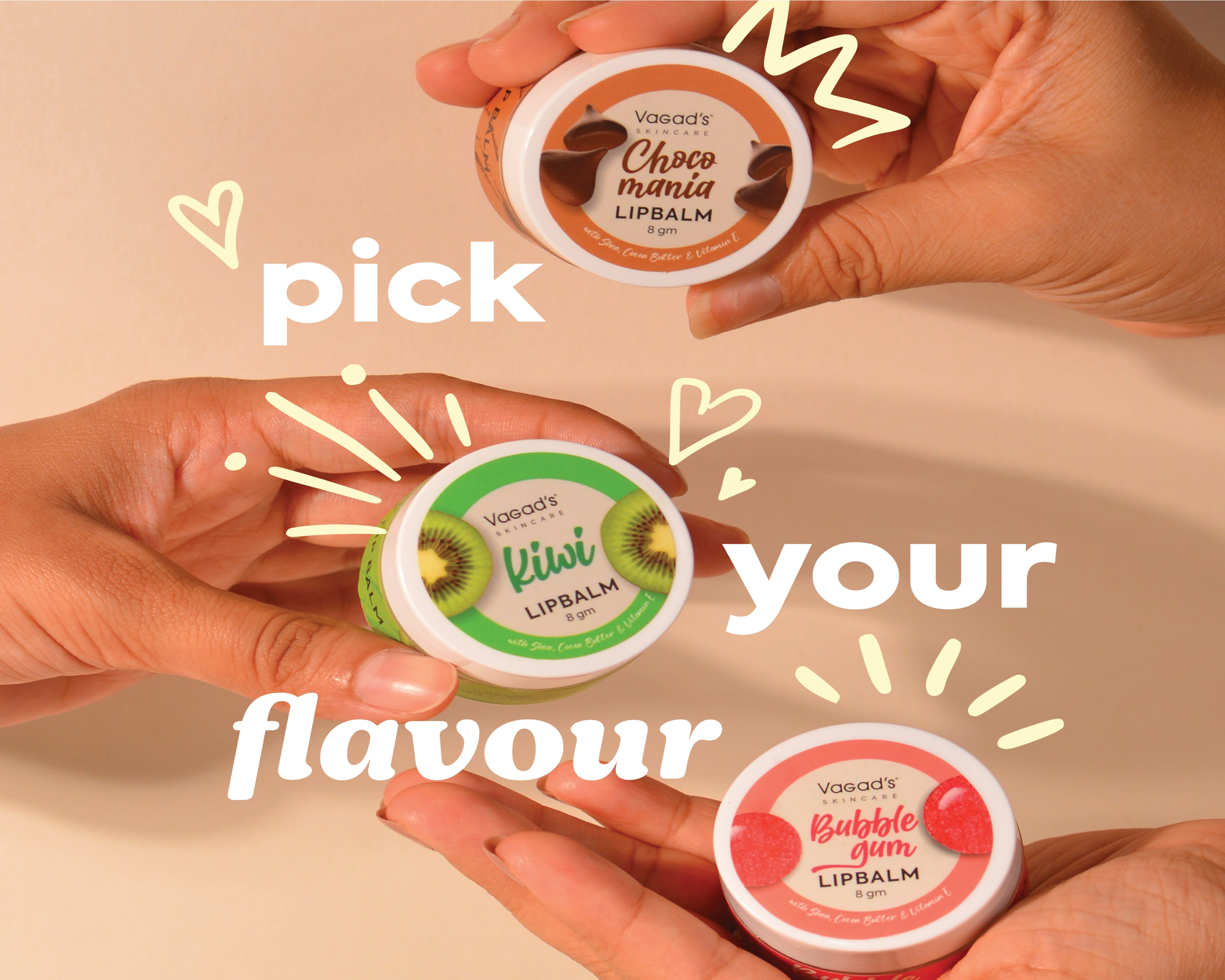 Vagad's Herbal Watermelon Lip Balm | Deep Hydration with Natural Watermelon Seed Oil | Juicy Flavor | Soft, Supple & Nourished Lips | Paraben-Free & Chemical-Free | Everyday Lip Care , Hydrating & Refreshing Lip Care - 8gm