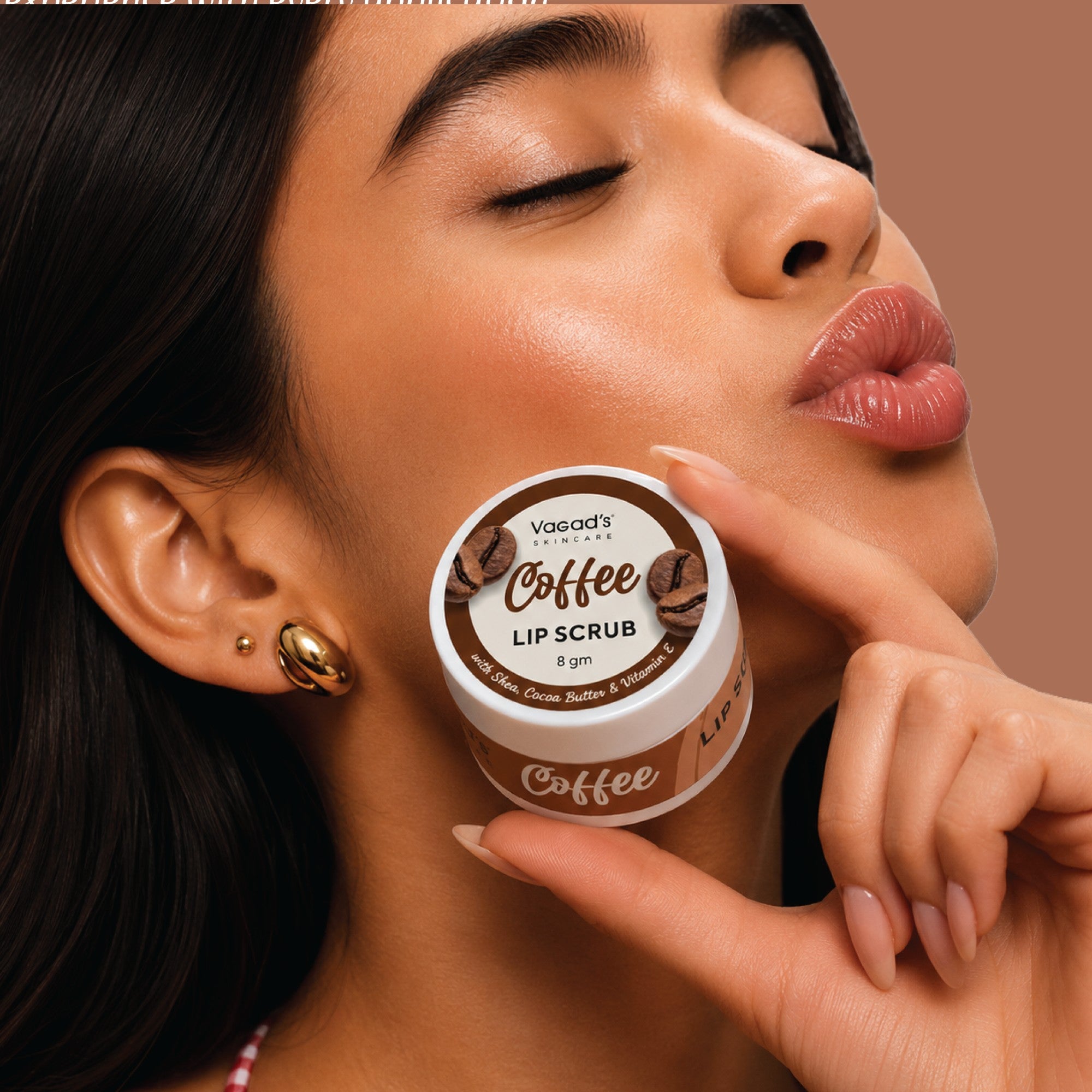 Coffee Lip Scrub for Dark Lips, Exfoliation & Lightening – Natural Lip Brightener with Coffee, Sugar & Oils for Smooth, Soft, Pink Lips- 8gm