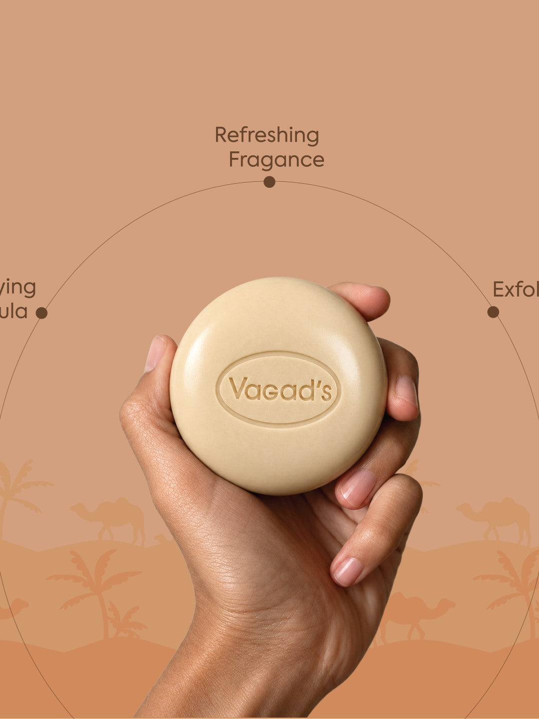 Vagad's Multani Rose Soap | With Multani Mitti & Rose Extract | Deep Cleansing & Gentle Exfoliation | For Smooth, Radiant & Oil-Free Skin | Handmade Herbal Bathing Bar - 100gm (Pack of 3)