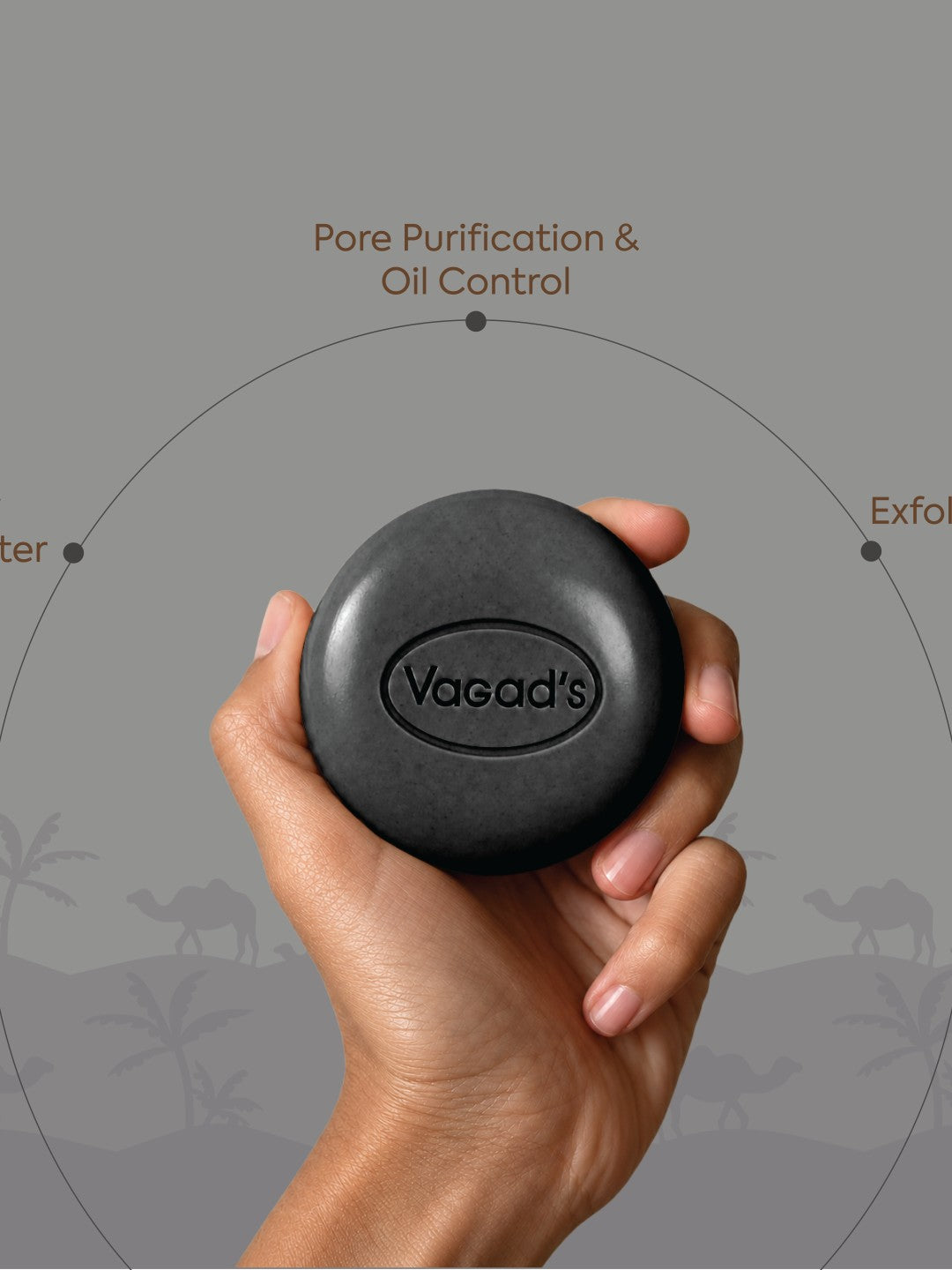 Vagad’s Activated Charcoal Milky Soap – Deep Detox Cleansing Bar with Charcoal & Milk | Removes Impurities, Excess Oil & Pollutants | Hydrating & Nourishing Formula | Paraben-Free | For All Skin Types - 100gm (Pack of 3)