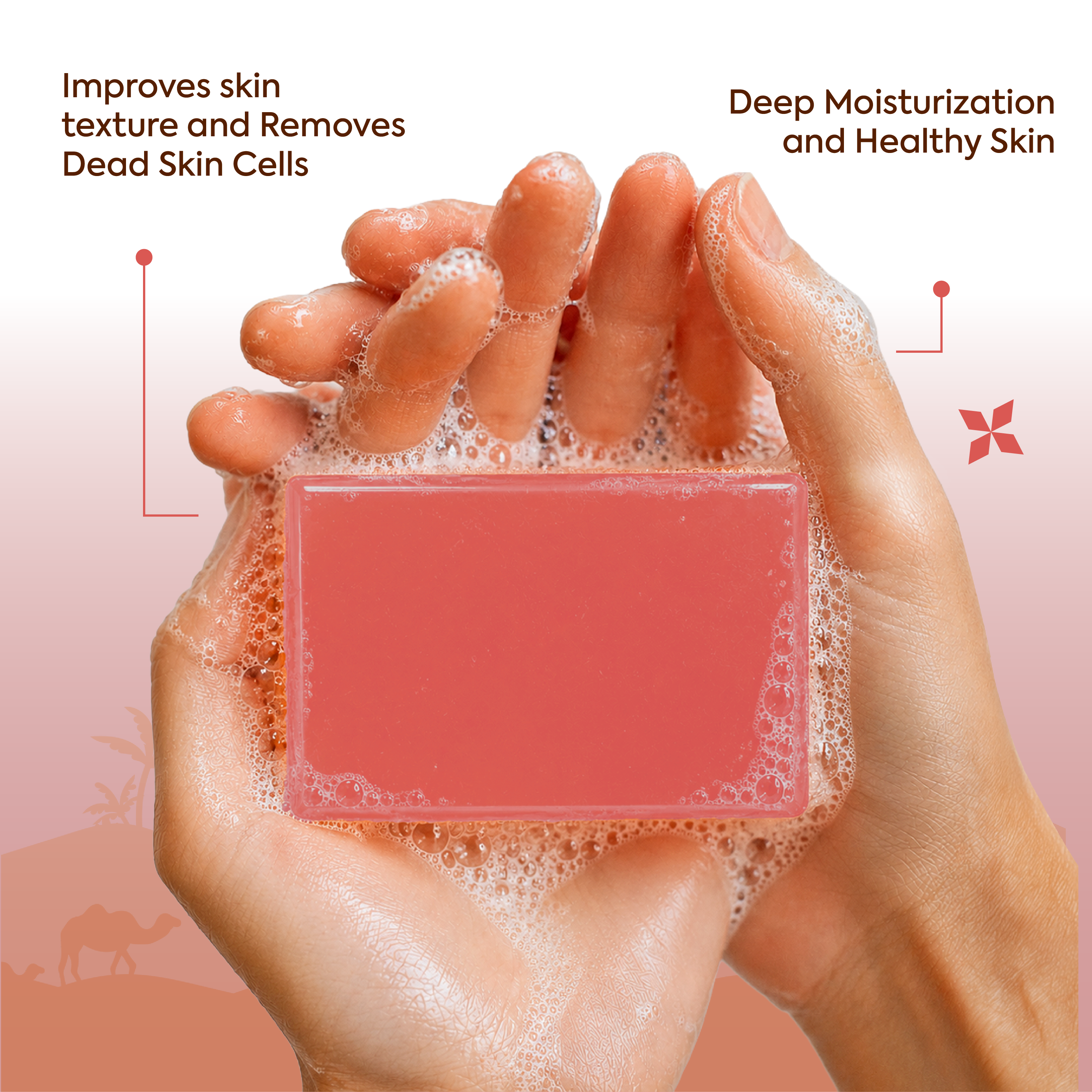 Vagad's Herbal Strawberry Soap | Natural Handmade Soap with Vitamin C & Antioxidants | Skin Brightening & Moisturizing Bath Bar | Paraben & Sulphate Free - 125gm (Pack of 3)