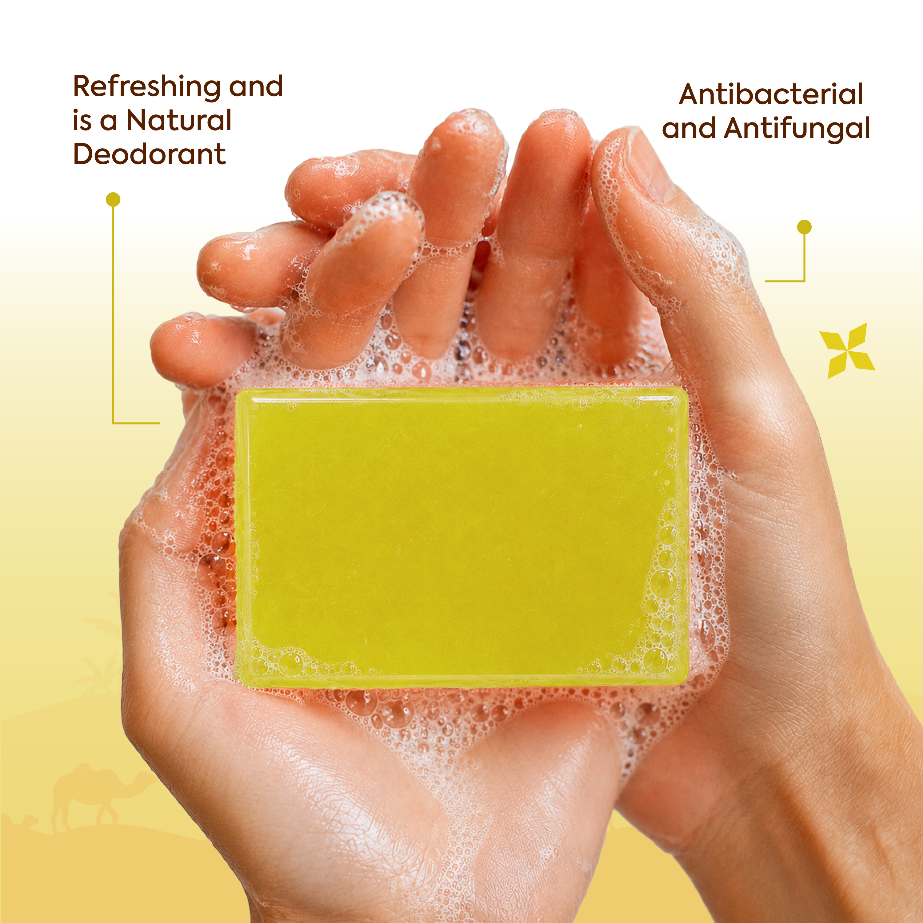 Herbal Lemon Soap – Refreshing & Brightening Herbal Cleanser with Natural Lemon Extract | Deep Cleansing Bathing Bar for Oily & Dull Skin | Paraben-Free, Sulphate-Free - 125gm (Pack of 3)