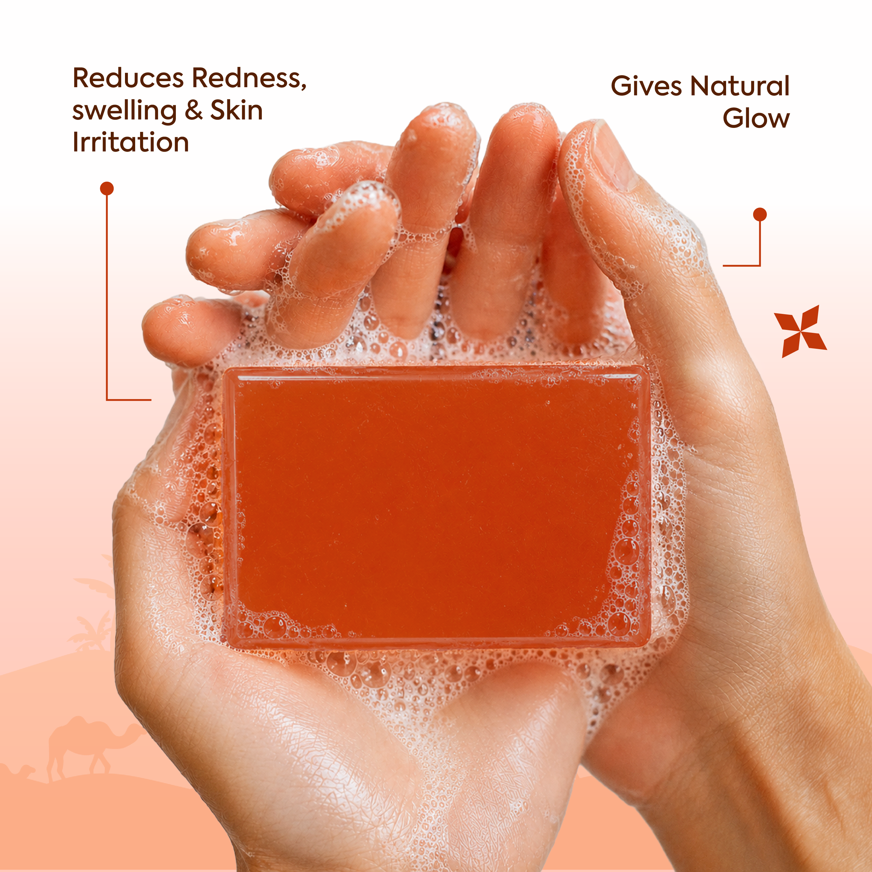 Vagad’s Herbal Chandan Haldi Glycerin Soap – Ayurvedic Soap Enriched with Sandalwood & Turmeric | Skin Brightening & Moisturizing Formula | For Clear, Radiant Skin | Paraben-Free, Sulphate-Free - 125gm (Pack of 3)
