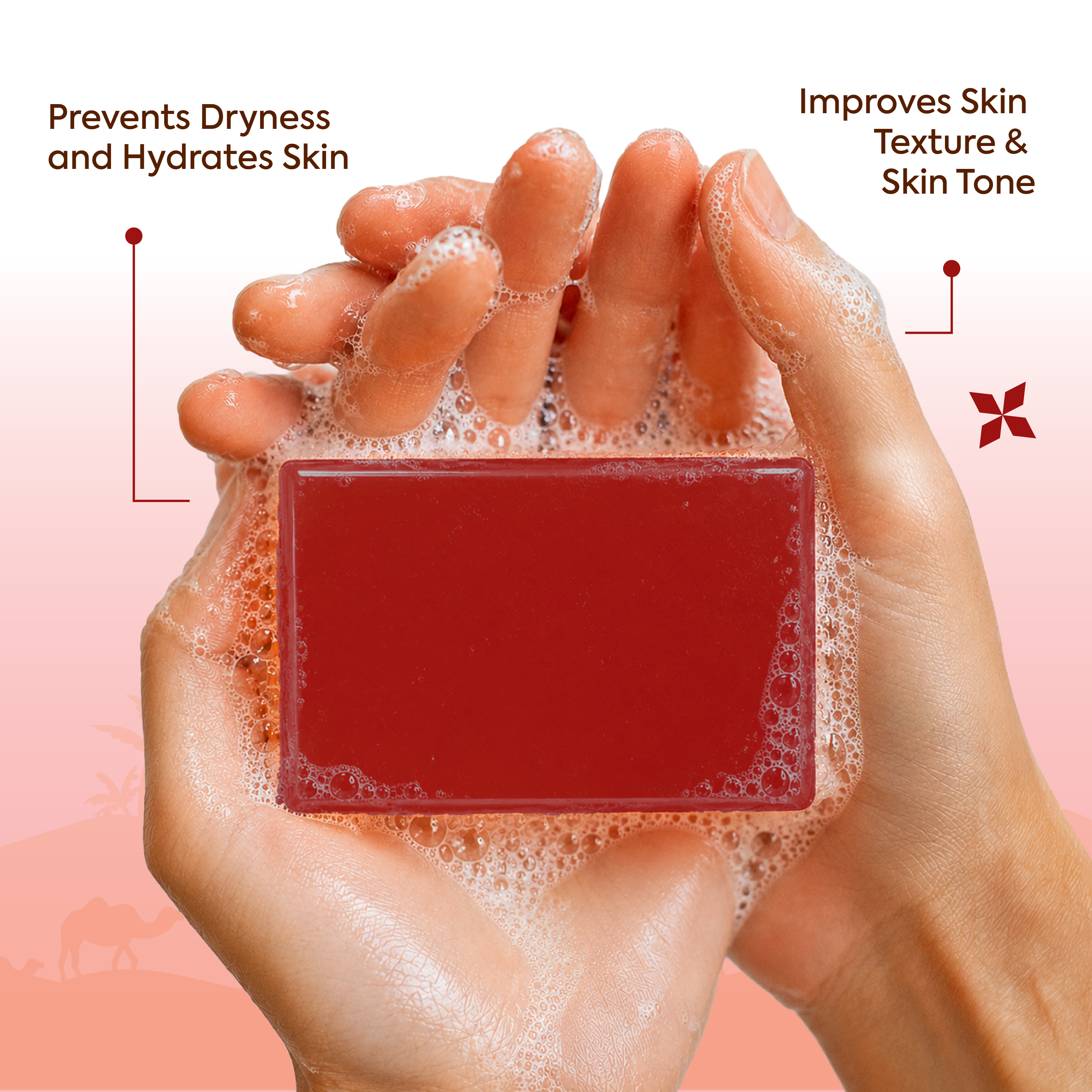Vagad's Herbal Rose Soap | Glycerine |a handmade herbal glycerine based soap with essential oils | For All Skin Types - 125gm (Pack of 3)