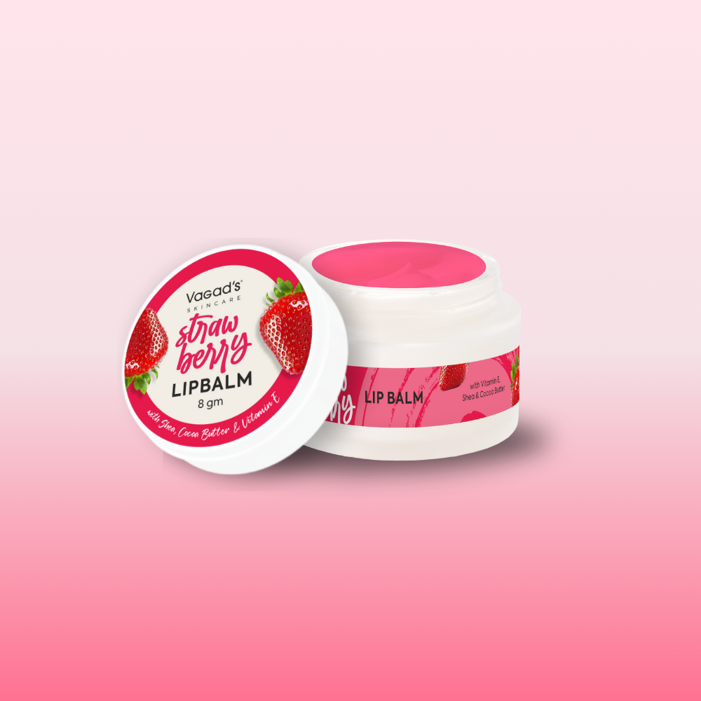Vagad's Strawberry Lip Balm 8g - Natural & Nourishing