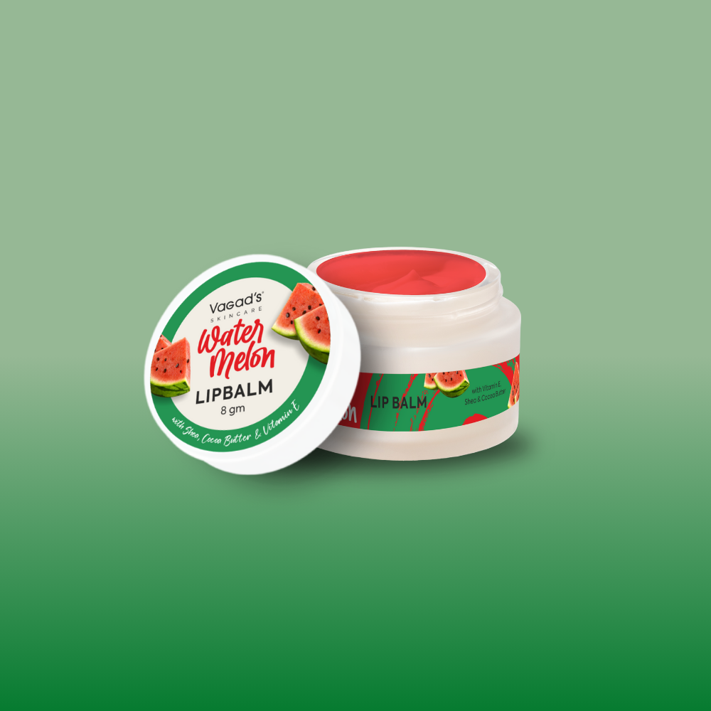 Vagad's Watermelon Lip Balm - 8gm, Hydrating & Refreshing Lip Care